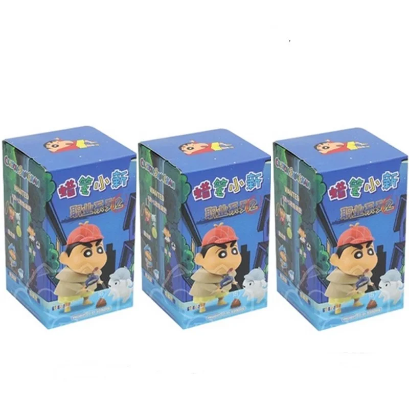 Caja ciega de la serie de ocupaciones Shin Chan de 7 cm, figuras de moda, decoración de escritorio para el hogar, muñecas, modelo de colección, juguete de regalo para niños