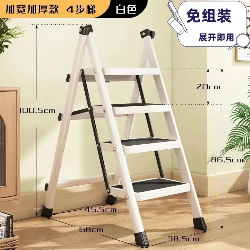 내구성 있는 접이식 두꺼운 탄소강 지그재그 사다리, 텔레스코픽 계단 사다리, 실내 이동식 다기능 사다리 스툴