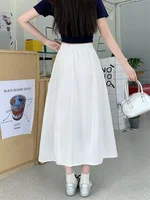 Plus Size Skirt Women 2025 Summer New Fashionable High Elastic Waist A Line Skirt Korean Style Casual Long Skirt Woman - Image 6