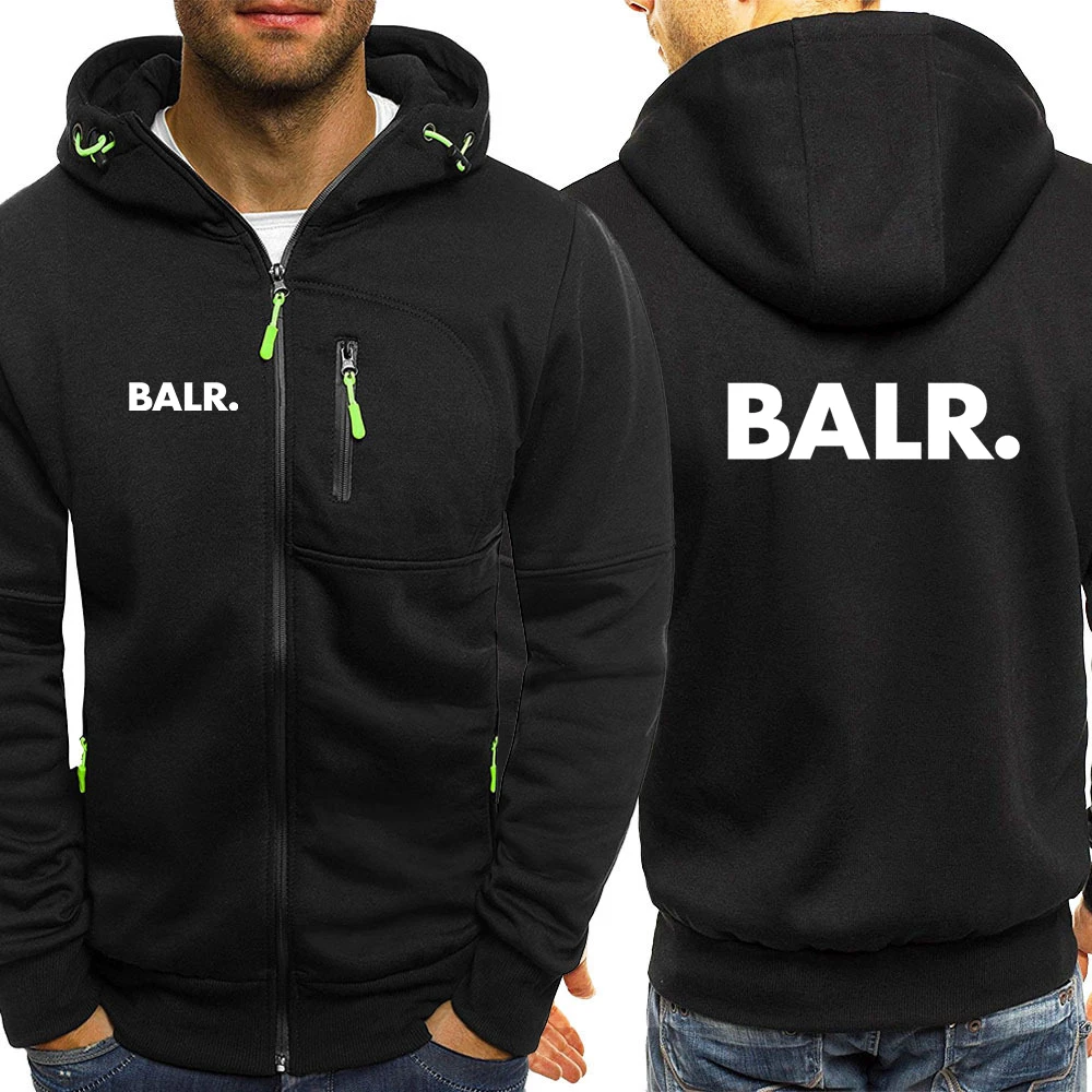 BALR con de Color sólido para hombre, cárdigan informal estampado de Harajuku, Tops| | - AliExpress