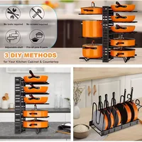 Adjustable Pot Rack Organizer for Pans