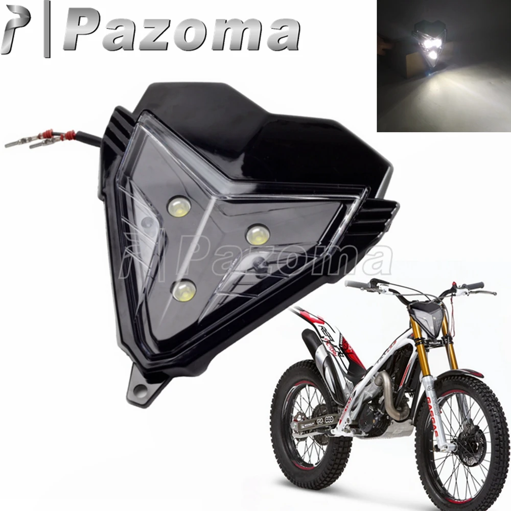 Univerdal Motorcycle Racing Headlamp LED Headlight Front Lamp Motocross Running Head Lights For Gas Gas TXT Pro 125 250 280 300