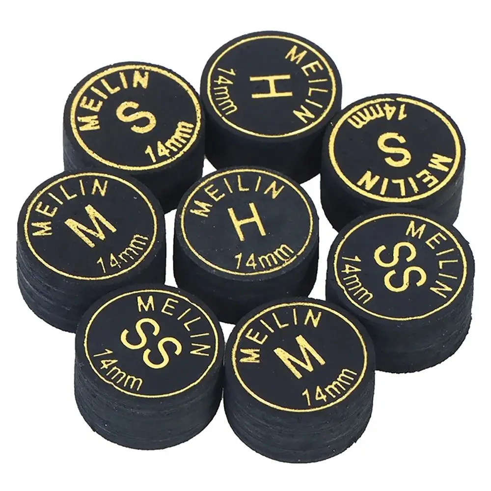 1Pcs Durable Snooker Pool Billards Cue Tips Pole Repair Accessories H/M/S/SS Billards Tip 9 Layers 14mm Billards Cue Head