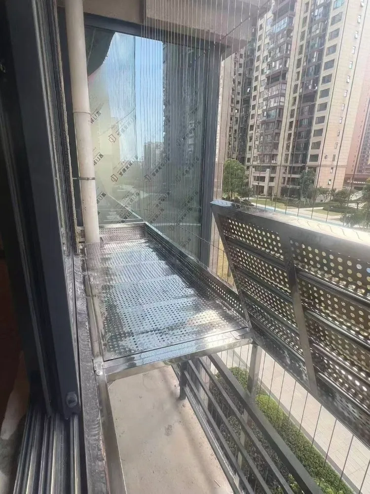 304 Edelstahl Einbruchschutz-Fensterkissen Balkon-Sicherheitsnetz Fensterbank-Schutz Auslaufsicheres Netz Veranda-Sicherheitsgitter Perforierte Platte – Detail 7