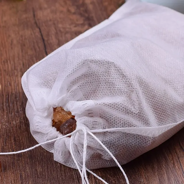 100 Db Eldobható Teazsák Laza Levél Tea Üres Teazsákok Teához, Húzózsinórral Természetes Teaszűrőzsákokkal - Image 2