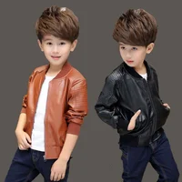 Leather Jacket (Kids Faux Leather Warm Winter Coat)