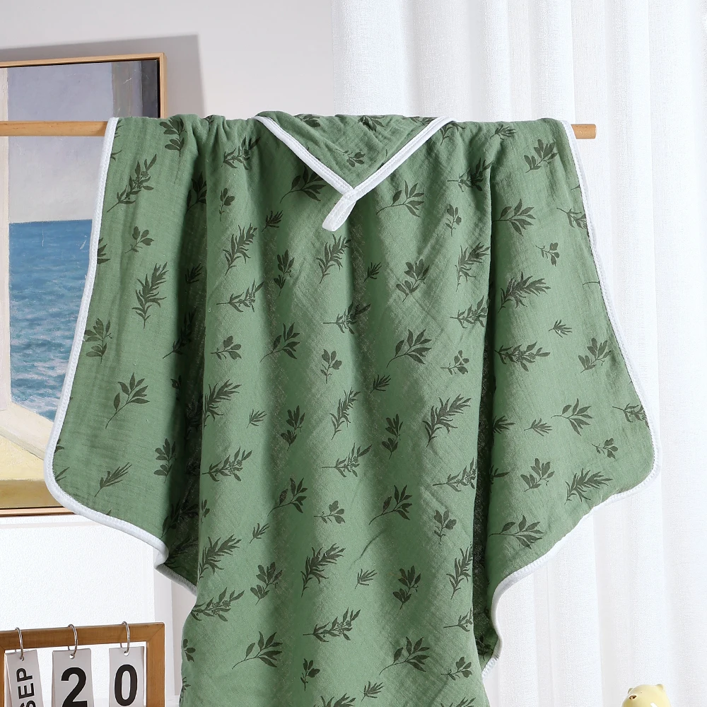 HappyFlute Plain Colour Print 85*85CM Rope&Hodded Design Skin-friendly Cotton Fabric MultiPurpose Use Baby Bathrobe