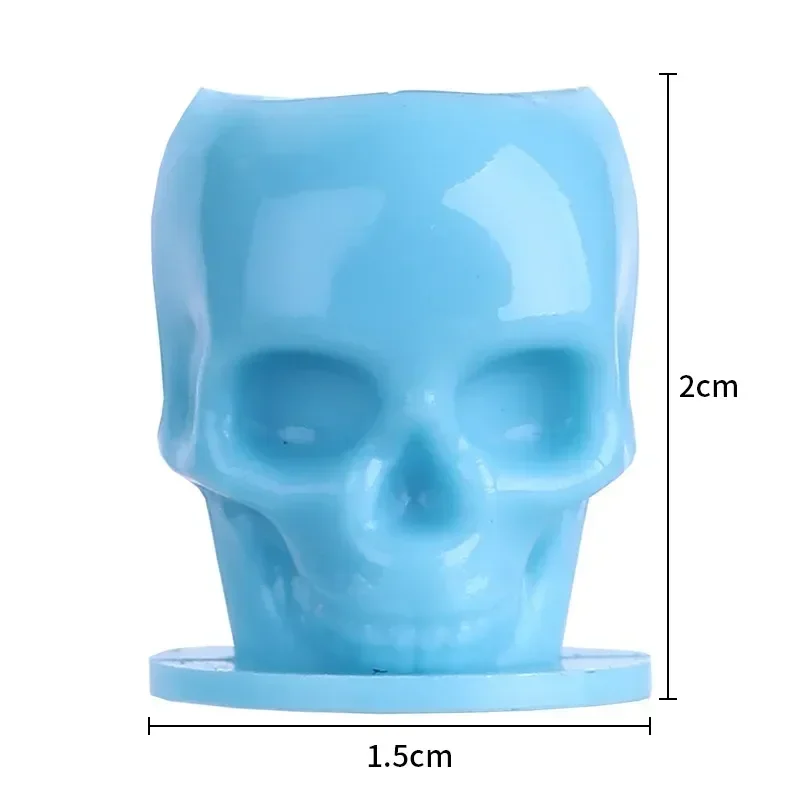 50Pcs Makeup Coloring Pigment Cup Container Tattoo Accessory  Disposable Tattoo Skull Ink Cups Permanent for Tattoo Artists