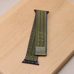 Nylon Loop Strap for Smartwatches - Versatile and Adjustable Bracelet Band (14 green with gray)