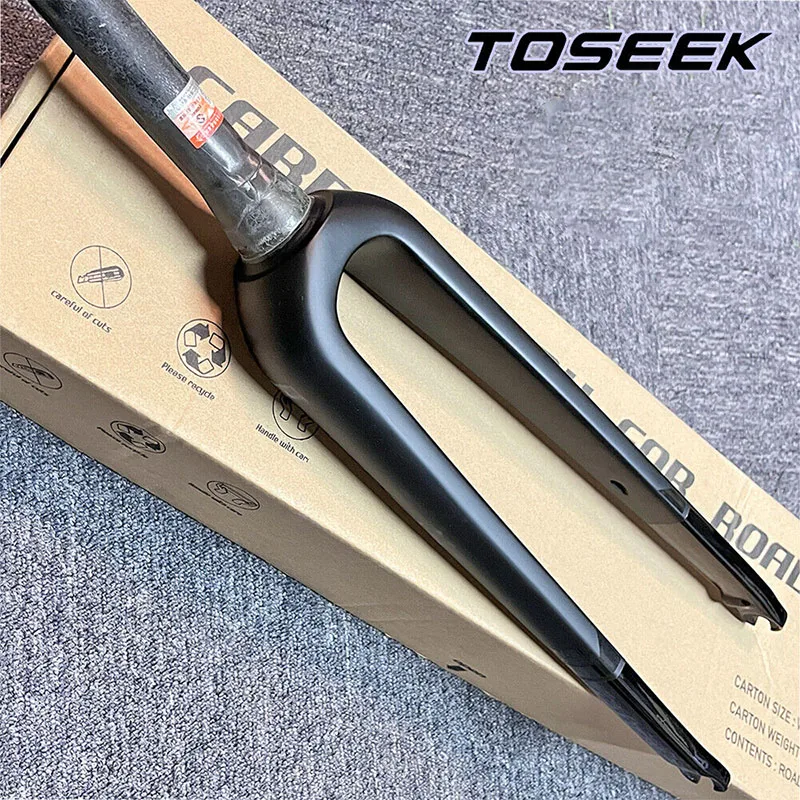 TOSEEK700C45mmCarbonFiberForkDiscBrake9mmQRRigidForkTapered