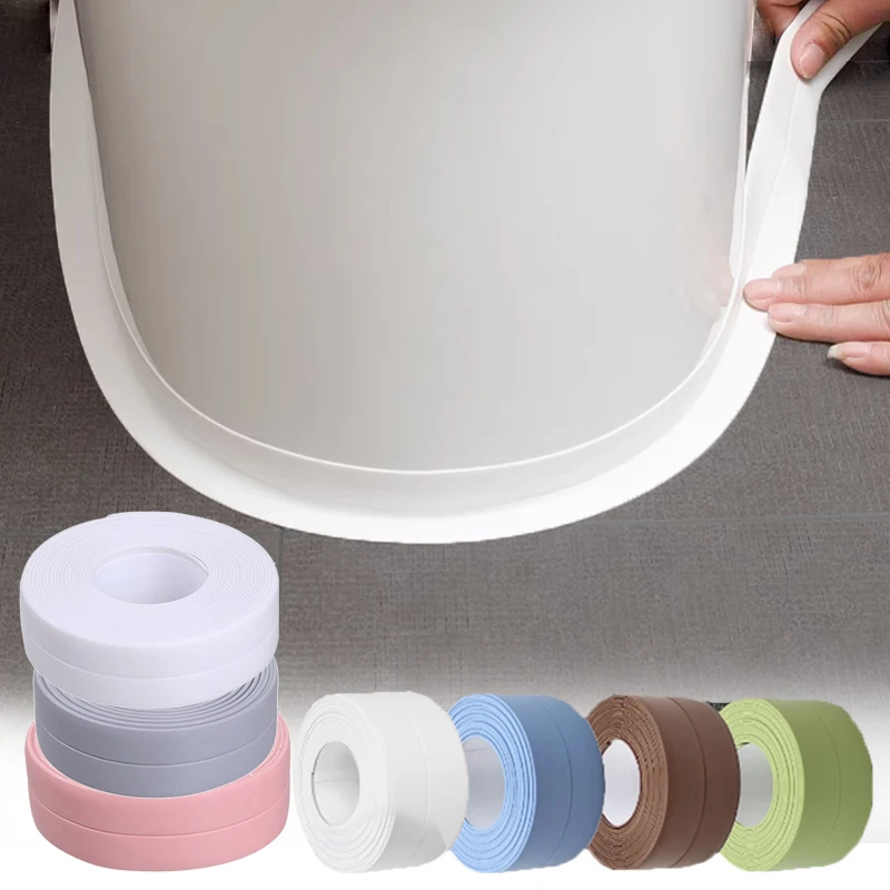 Cinta De Masilla Blanca De 22 Mm Pe Tira De Sellado Impermeable Baño De Baño Cinta Selladora Autoadhesiva Cinta De Sellado De Pared De Inodoro De