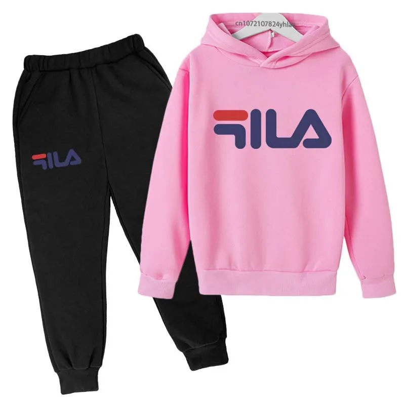 Kids Trendy Spring Autumn Classic Pullover Hoodie+Pants 2pcs Tracksuits 2-13 Years Boys Girls Casual Outfits Children Clothes 4