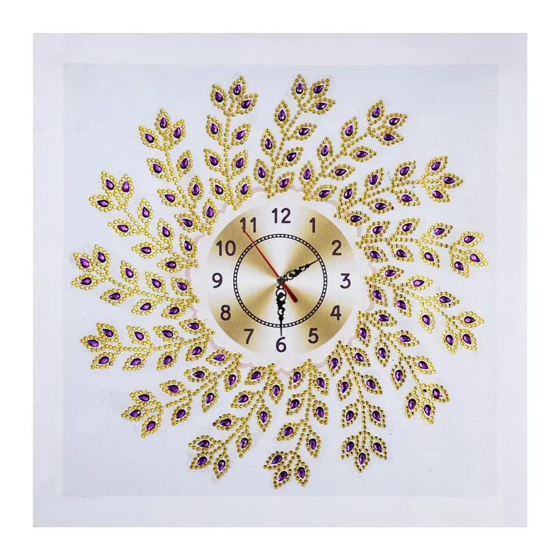 DIY Wall Clock Diamond Painting Full Special-shaped Drills Embroidery Wall Clock Embroidery Flower Butterfly Cross Stitch Watch
