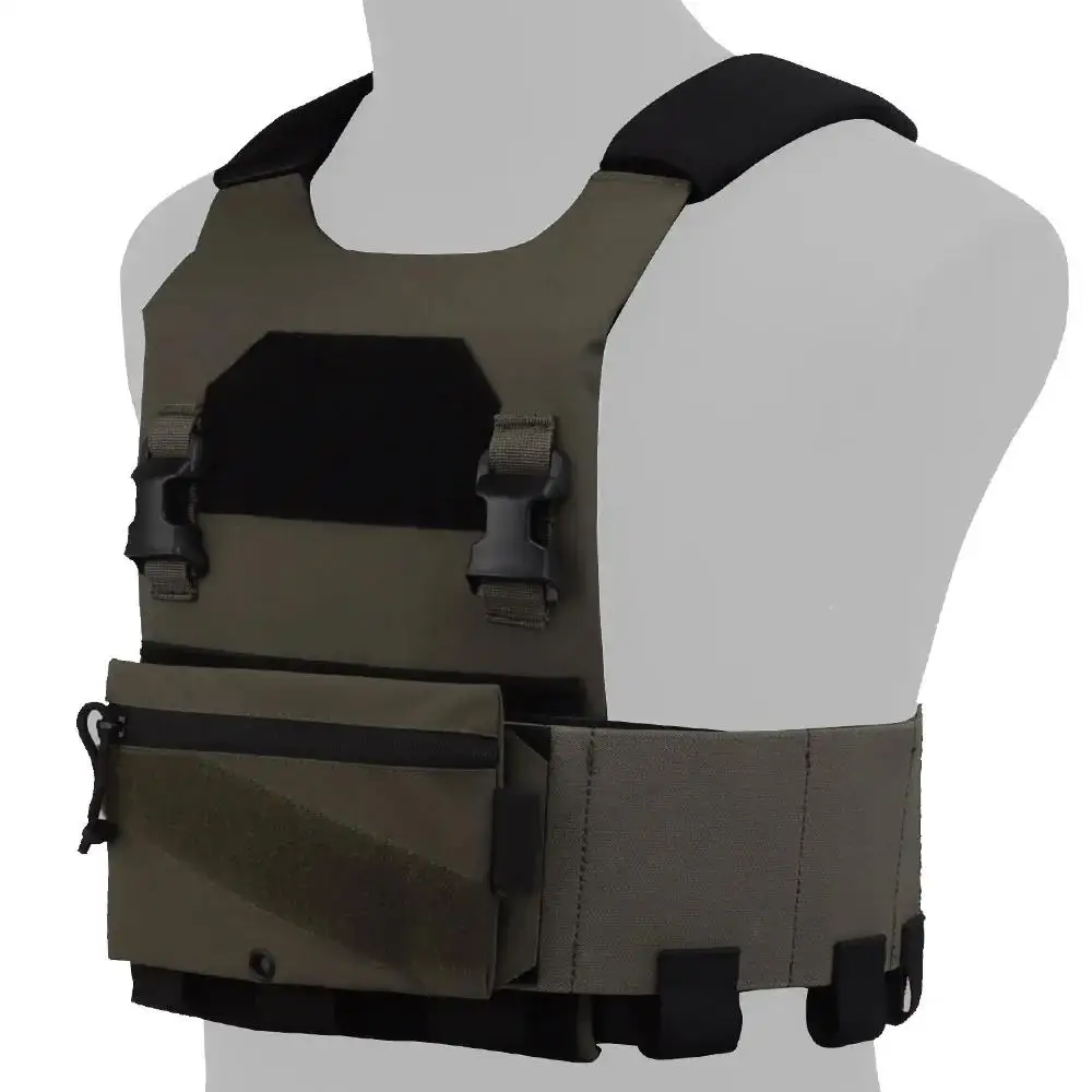 

Lightweight Tactical Vest Elastic Cummerbund With Magazine Bag Military Hunting Vest Plate Carrier Set Adjustable Shoulder Strap