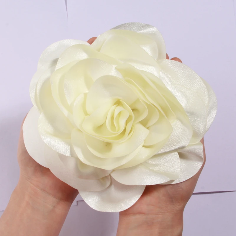 19cm super große Blume beliebt in Europa handgemachte Satin blume künstliche Blumen für Hochzeit Braut Dekoration – Detail 32