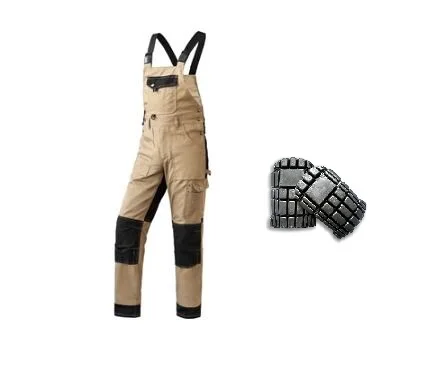 カルです。マンロク、WORKER JACKET&BIB PANTS Men's Work Clothing Brace Bib Overall With Knee Pads Carpenters