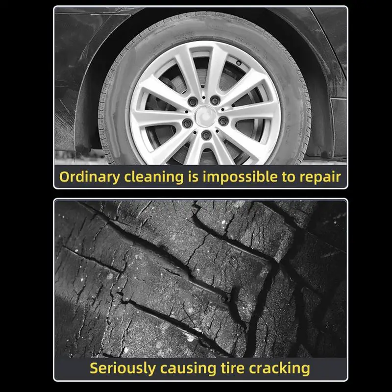 100g Tire Nourishing Cream Tire Blackening Wax Wheel Rim Scratch Repair Paste Auto Wheel Cleaner Waterproof For Trucks SUVs
