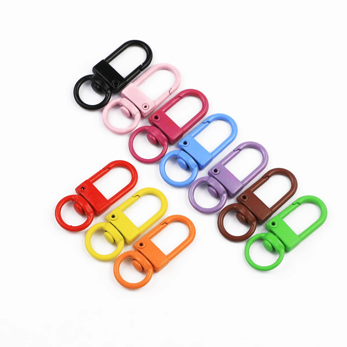 Diy Jewelry Making Supplies 40pcs Metal Lobster Claw Clasps Keychain Set - 8 Color Swivel Snap Hooks For DIY Crafts & Jewelry Making Key Rings For Car Keys