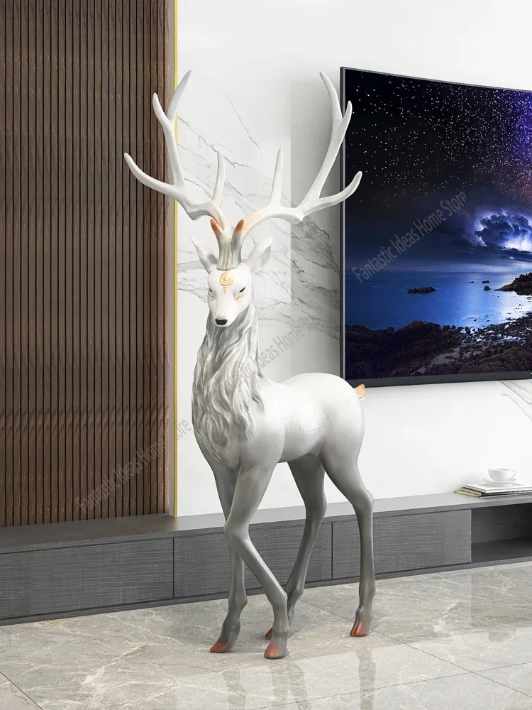 Set 4 Pezzi Cervi In Ceramica - Decorazione Per Casa, Soggiorno, Camera Da Letto, Regalo Elegante - Foto 8