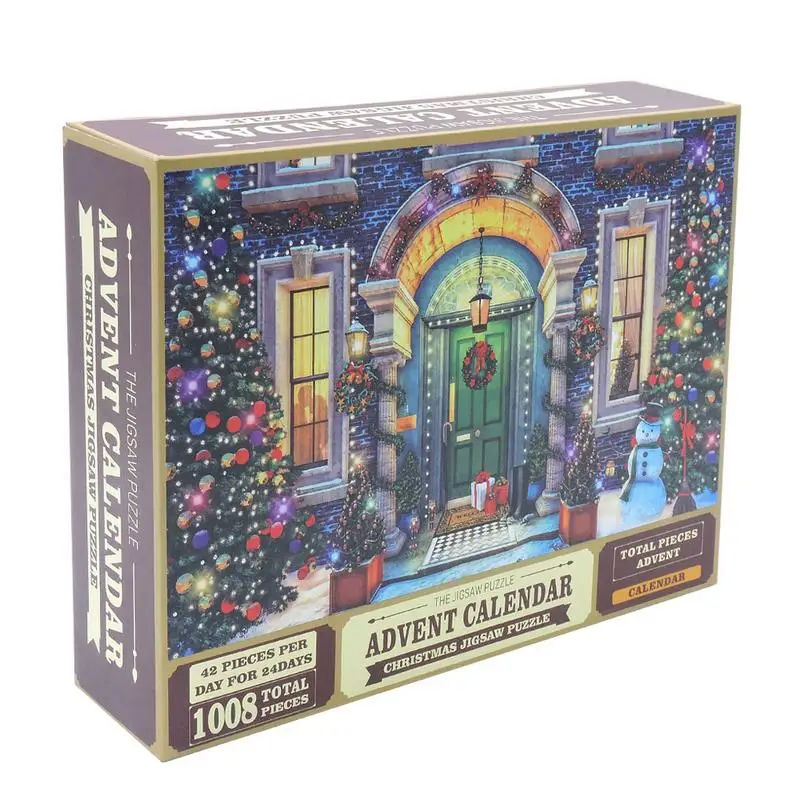 

Advent Calendar 2024 1008 Pieces Puzzles 24 Boxes, Adults and Kids Countdown to Christmas Gift, Christmas Art Collection