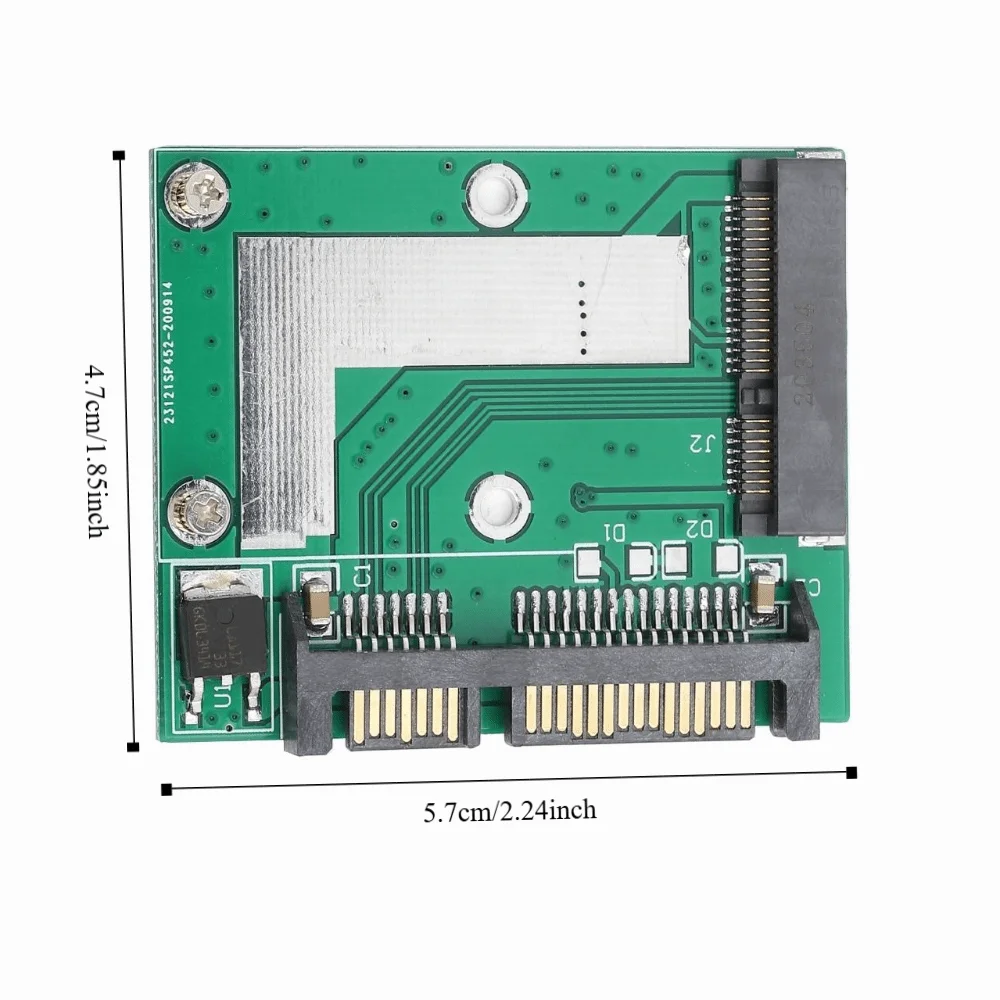 Harf Height mSATA to SATA3.0 어댑터 카드 2.5인치 플러그 앤 플레이 미니 PCIE SSD to SATA3 어댑터 고성능 라이저 카드