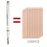 13Pcs/set Transparent Eternal Pencils with 12 Color Interchangeable Heads Ink Free Art Painting Office Signature Tools Unlimited 2