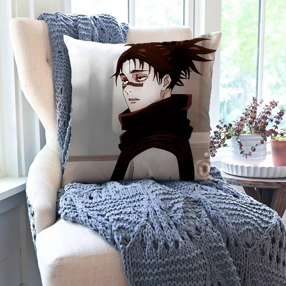 1pc Choso Jujutsu Kaisen Anime Pillow Case Square PillowBedroomSofaLeisure Comfort Cushion Car Living Room Home Decoration 40X40 4