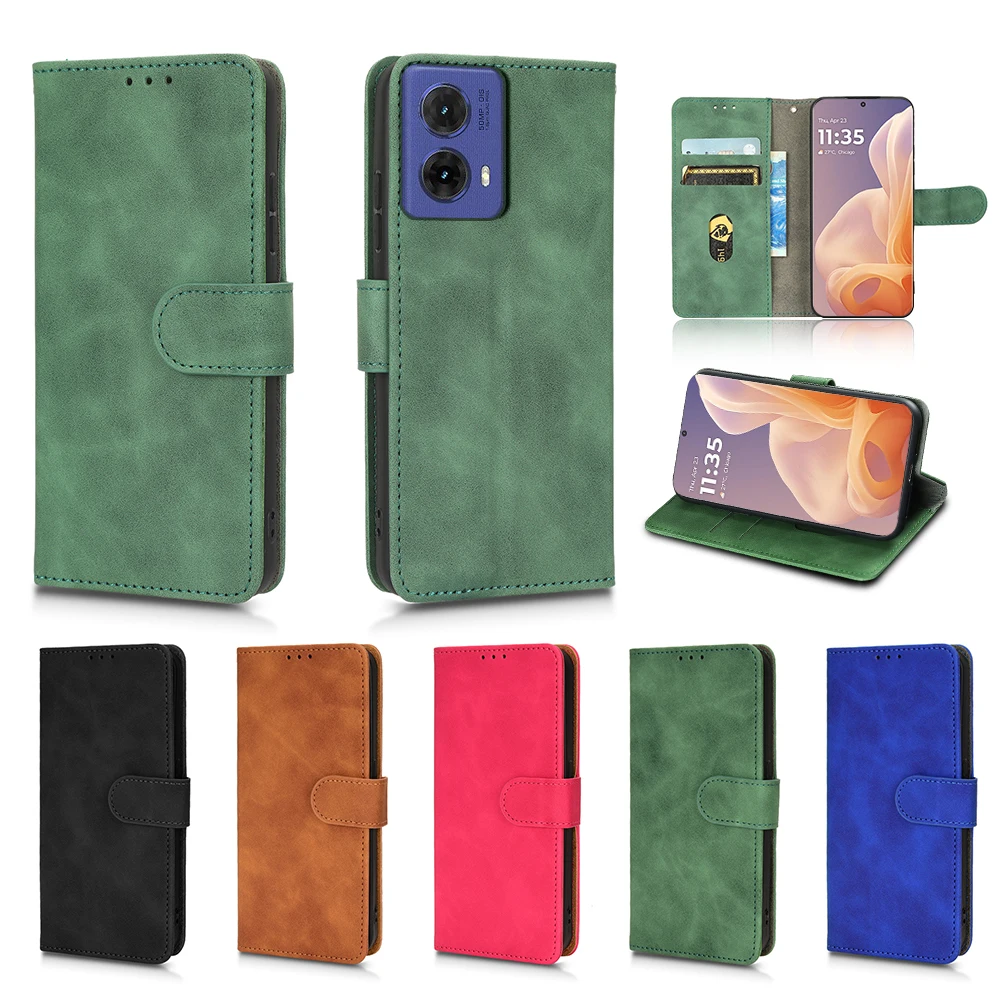 Flip Leather Wallet Cover Magnetic Book Stand Bag For Motorola Moto G85 5G phone case leather phone case leather wallet case leather case