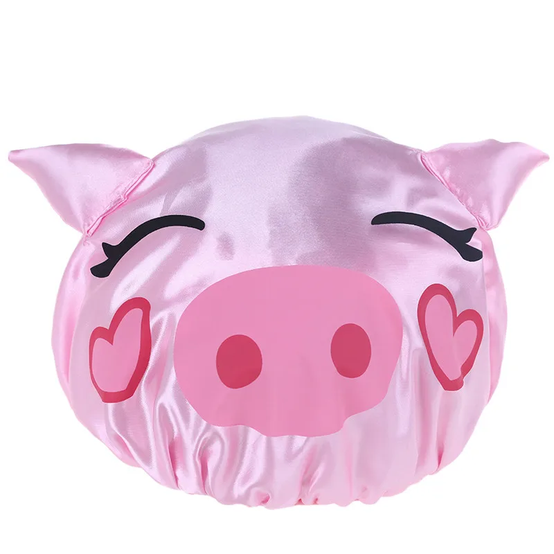 Double-layer children's cartoon waterproof shower cap Double-layer Children Cartoon Waterproof Shower Cap Cute Baby Bath Cap 5