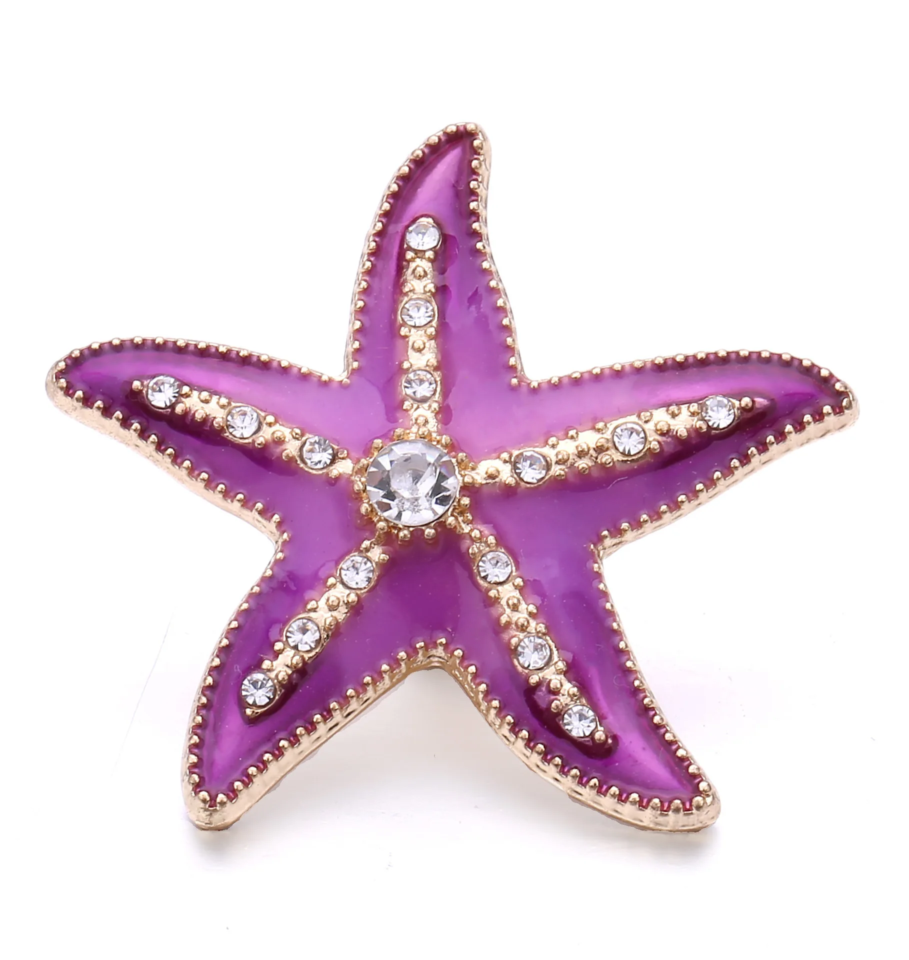 20pcs Snap Button Jewelry DIY Metal Starfish 18MM Snap Buttons Fit 18mm Snap Button Bracelet Necklace