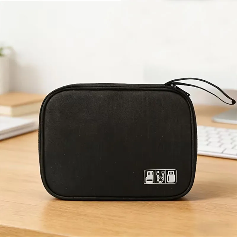 Compact Travel Tech Organizer - Multi-Pocket Storage Bag for Cables, Chargers & Memory Cards