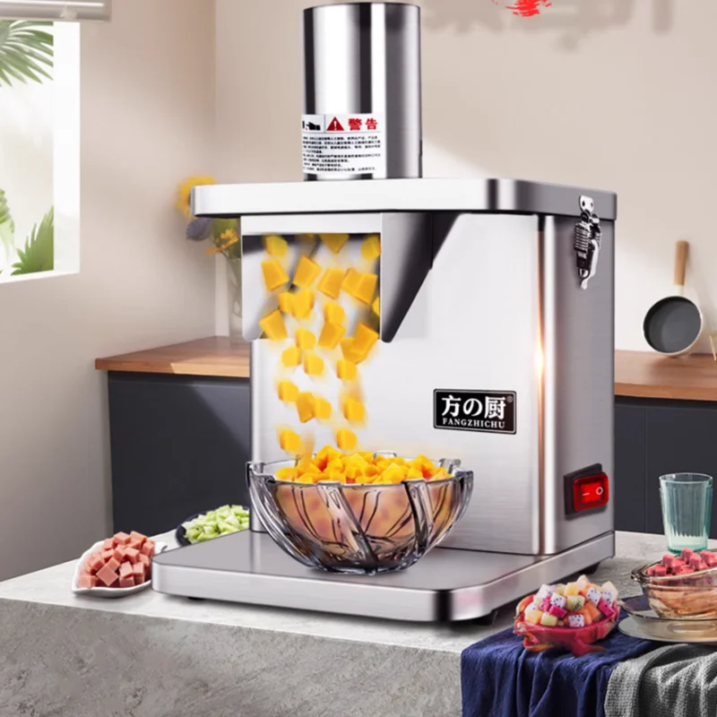 Automatic Vegetable Dicing Machine Commercial Carrot Potato Onion Granular Cutter Dicer Electric Multifunctional Slicer Lemon 3