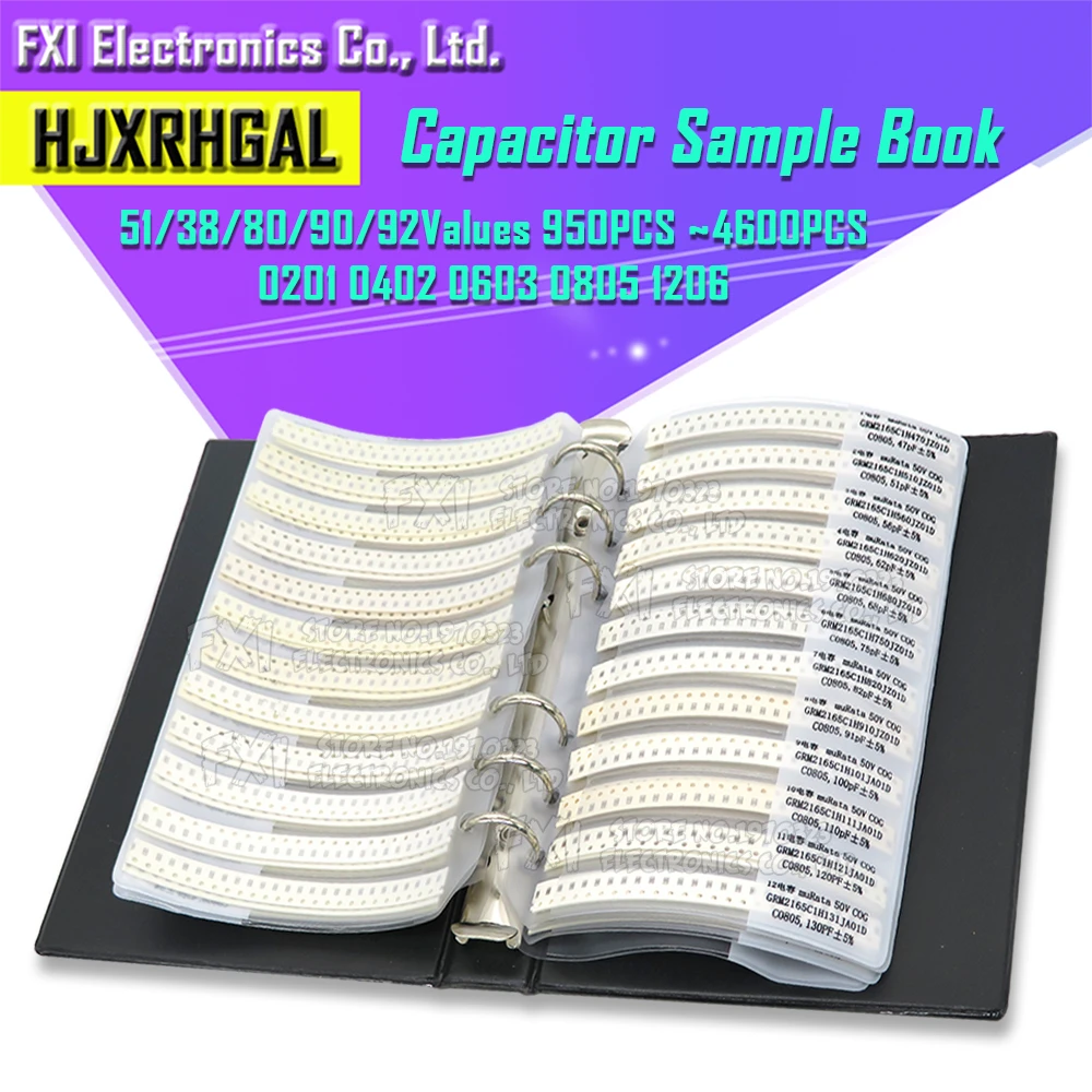 0201 0402 0603 0805 0402 Smd Chip Capacitor Kit Capacitor Sample Book