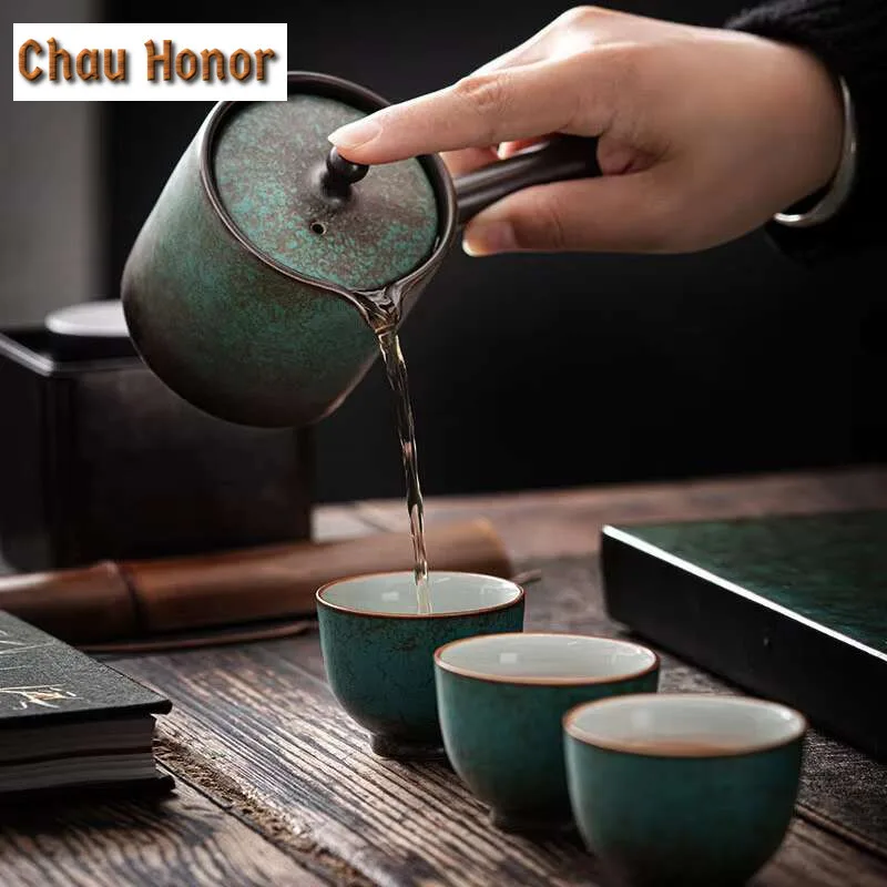 150ml Small Capacity Japanese Chinese Teapot Side Handle Pot Tea Maker Ceramic Kungfu Tea Set Tea Pot With Filter Tea Ceremony