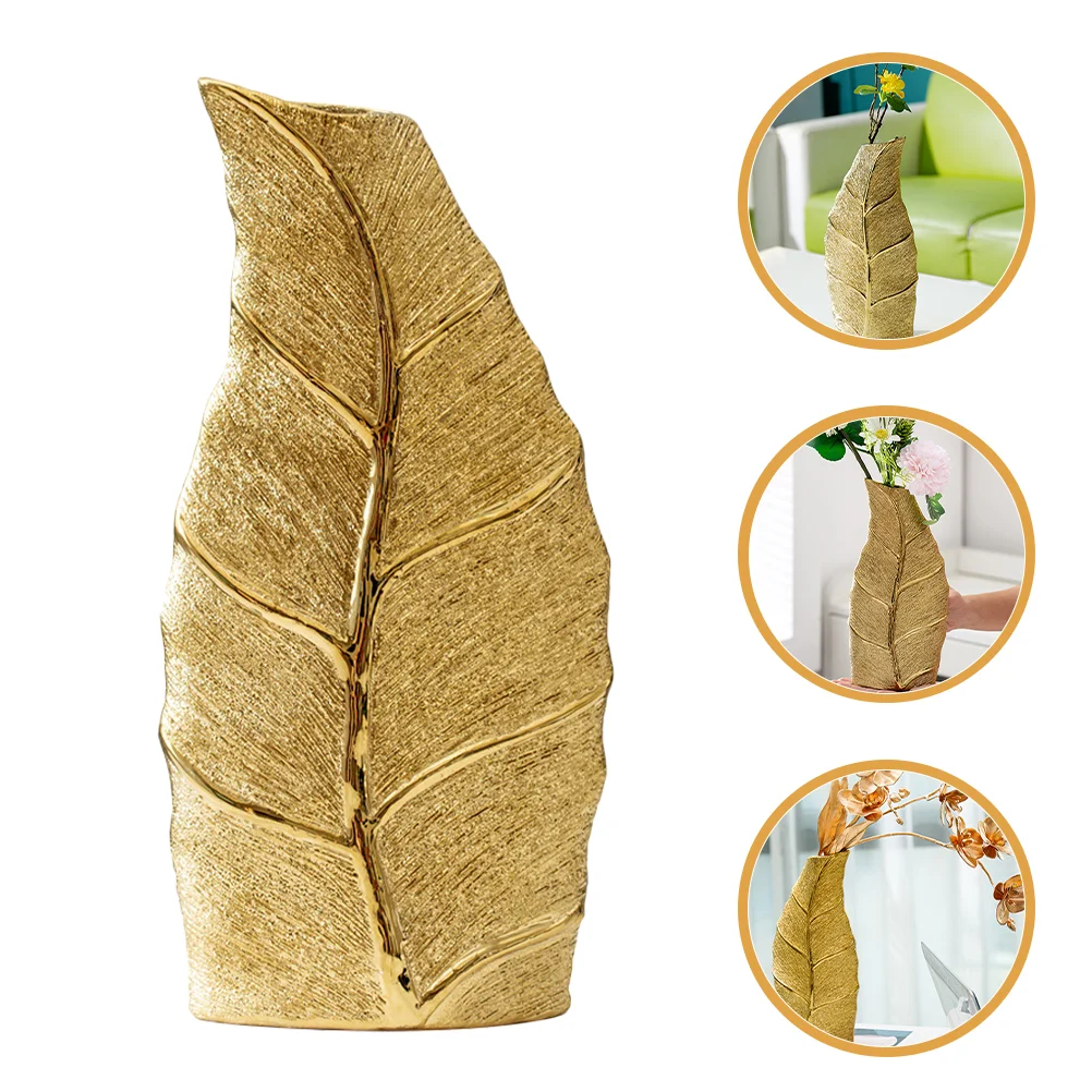 

Leaf Shaped Flower Vase Ceramic Flowerpot Nordic Ceramic Flower Vase Decorative Desk Vase