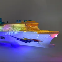 49CM Ship Plane Toy Model Electric Universal Ocean Liner Ship with Sound Music Cruises Boat Toy For Children Automatic Steering 1