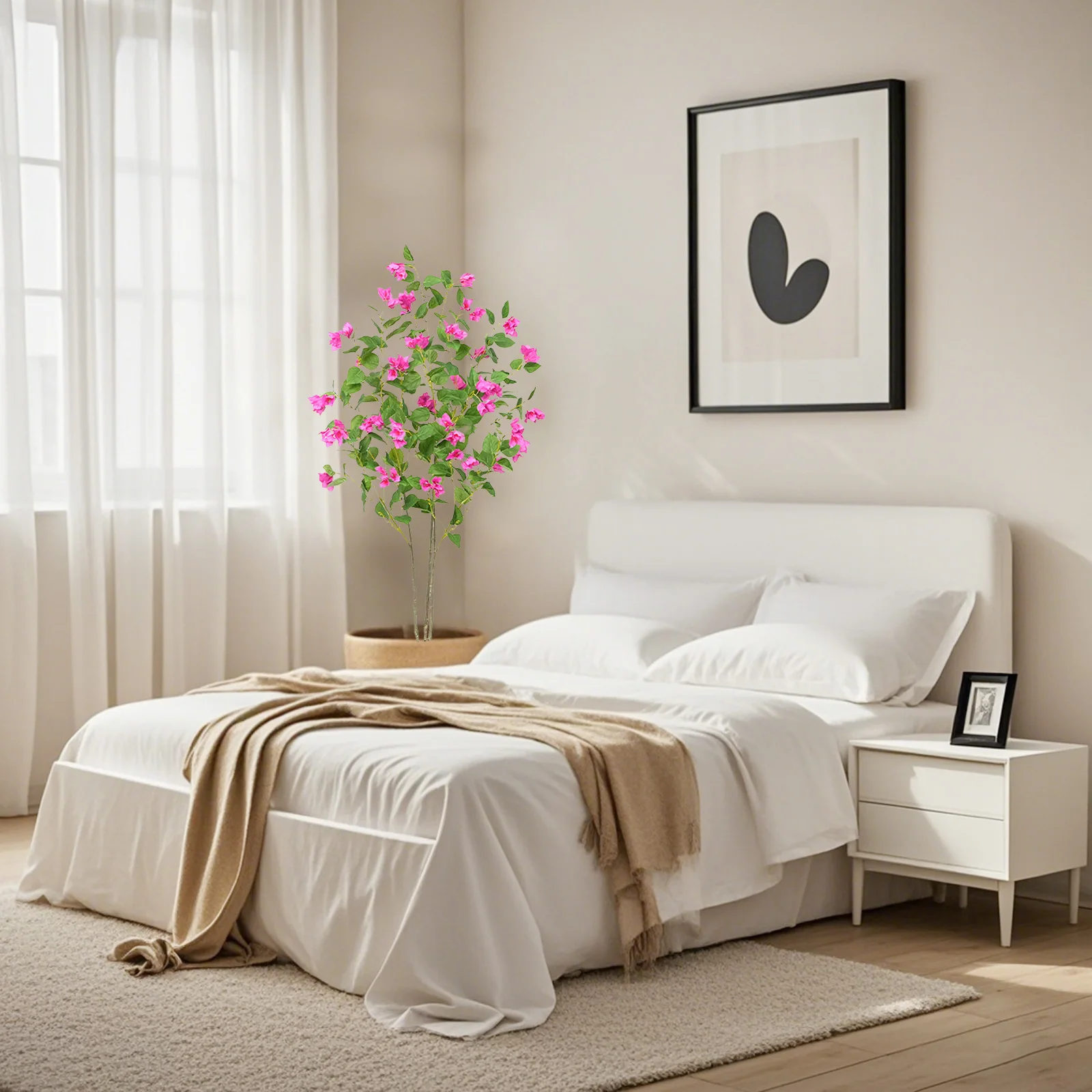 Künstlicher Baum mit fühlen sich echt an, Blätter, Bougainvillea-Blumen, Baum für Fotografie, Studio, Atmosphäre, Dekoration, Heimlandschaft – Detail 11