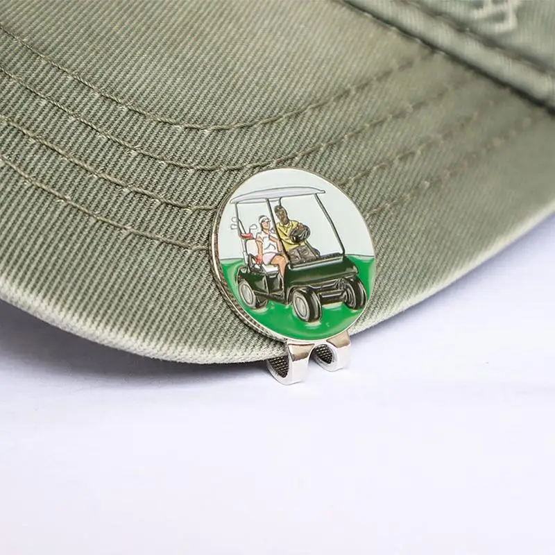 Golf Ball Marker Golf Hat Clip Magnetic Adsorption Metal Mark Removable Metal Visor Markers Clips Accessories