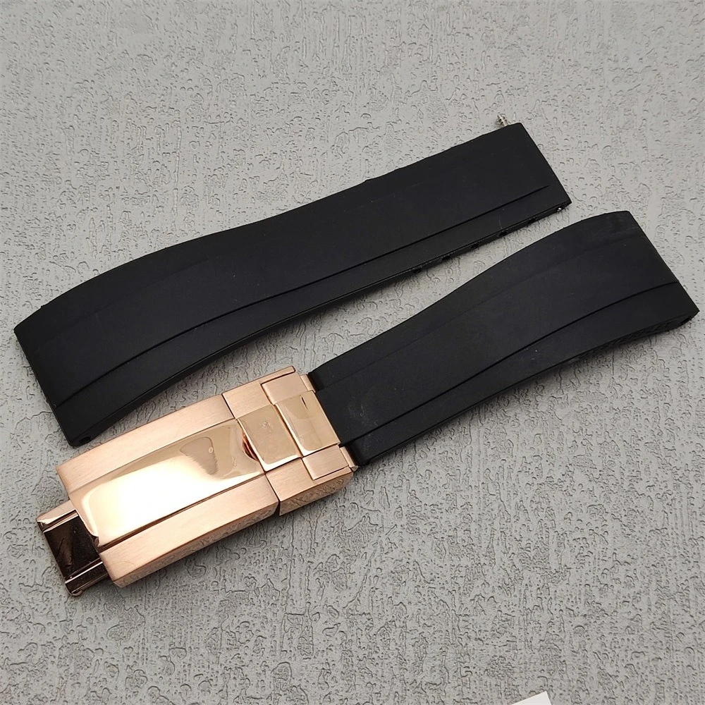 40mm 로즈 골드 8215 R 케이스 다이얼 스트랩 핸즈 시계 세트 사파이어 크리스탈 (8200 2813 무브먼트 126655 개조 액세서리용)