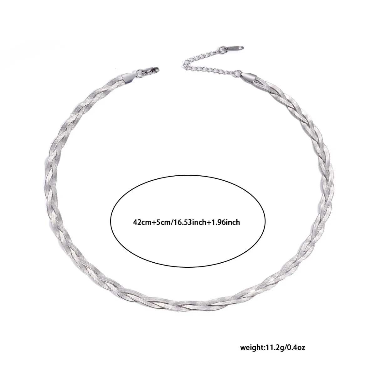 Dainty 316L Stainless Steel Three Layer Weave Necklace Bracelets For Women Snake Bone Chain Niche Special Jewelry Gifts 4