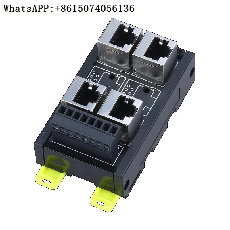 

Ethernet-порт RJ45 для клеммной колодки, 8pin проводной терминал, кристальная головка, RJ45 разъем, адаптер, плата Ethernet-концентратора