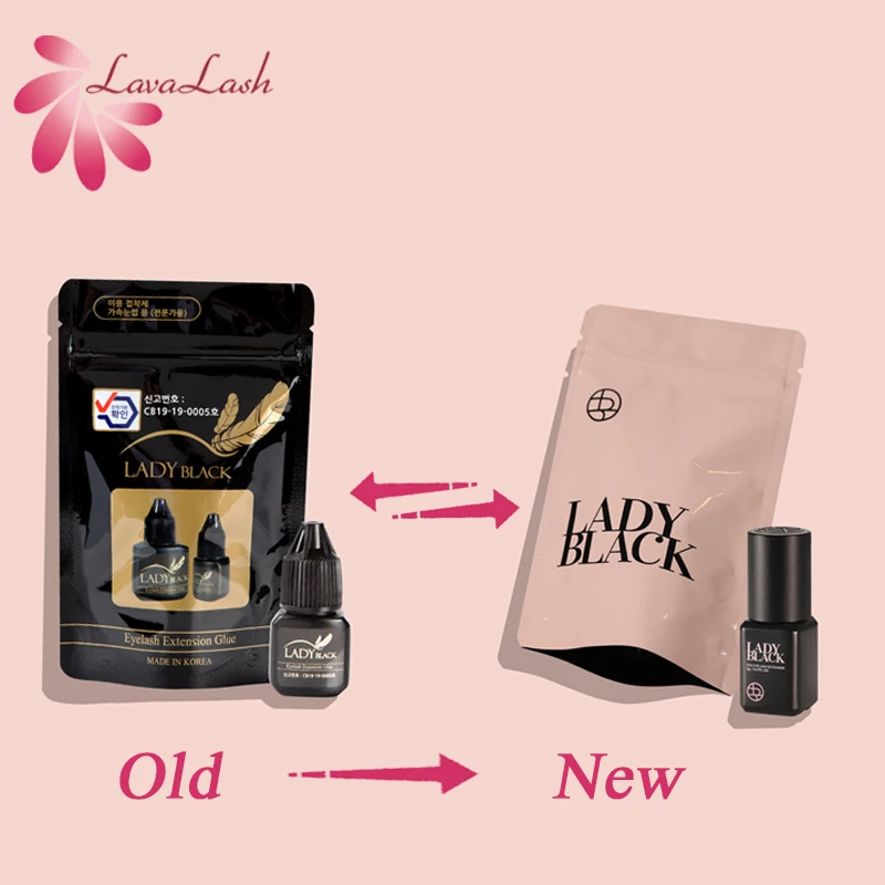 5ml Lady Black Glue For Eyelash Extensions Korea Individual Fast Drying Low Irritation Lash Glue Long Retention Tools 2
