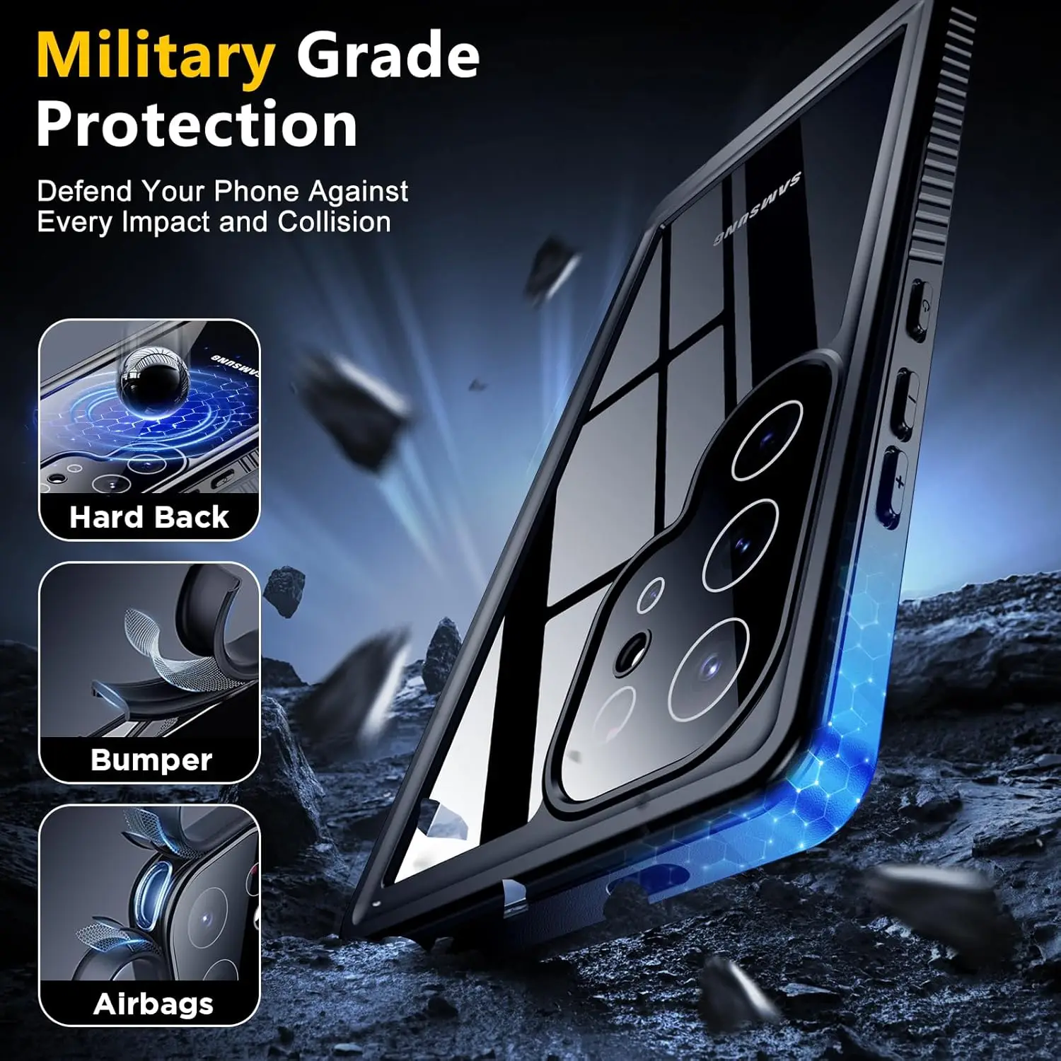 Premium Waterproof Shockproof Heavy Duty Phone Case with IP68 Full Protection