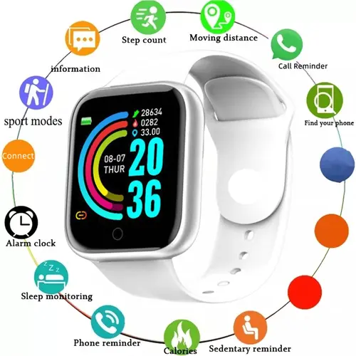 Smartwatch Men Women Wristwatches Smart Watch Message Fitness Monitor Bracelet Birthday Gift Electronic Clock For Android IOS - Image 8