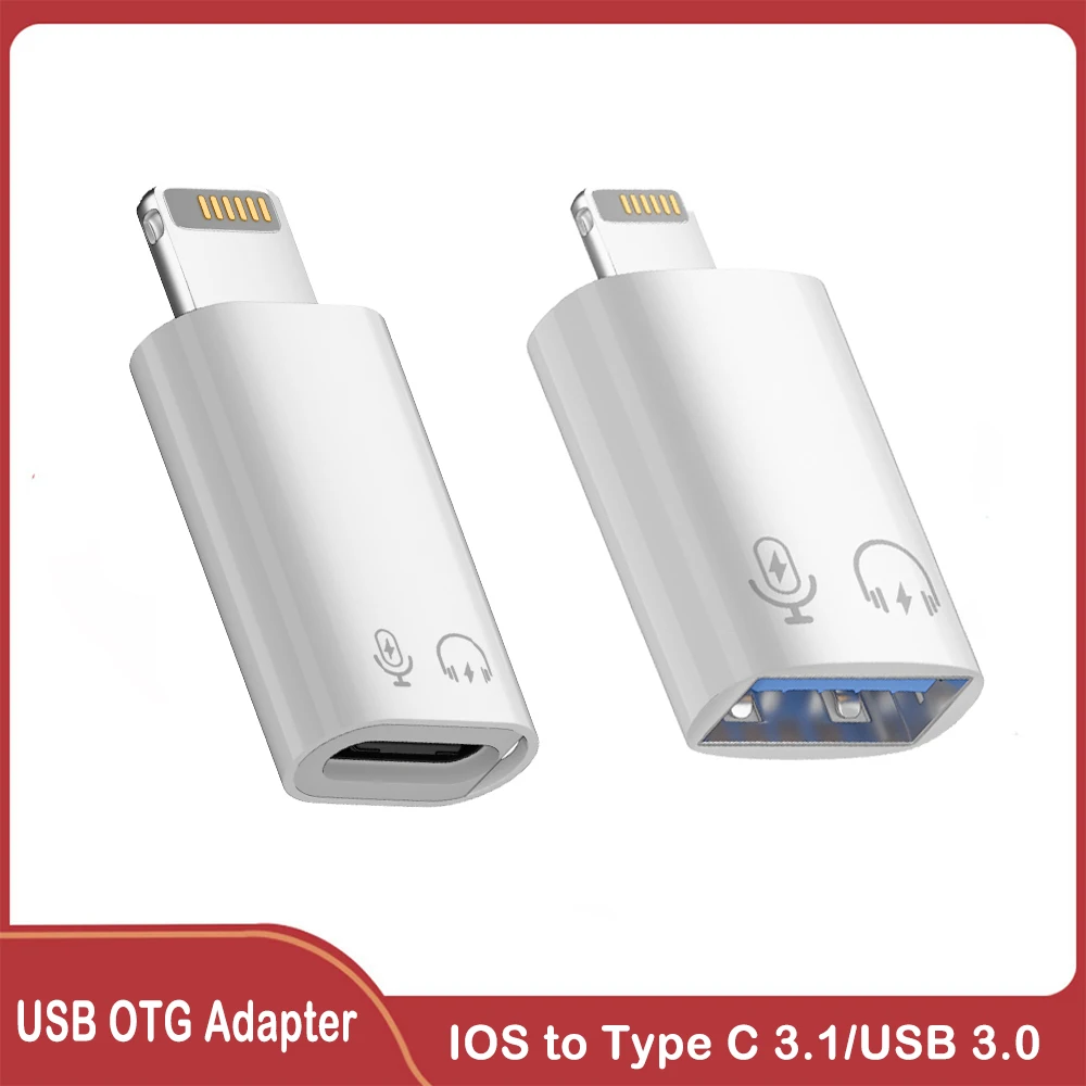 USB C To Lightning OTG USB Adapter For iphone Lightning To Type C 3.1