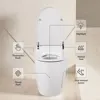 Heated Seat Smart Toilet, One Piece Toilet, Automatic Flush Tank Less Toilet without Bidet, with Foot sensor Flush 2