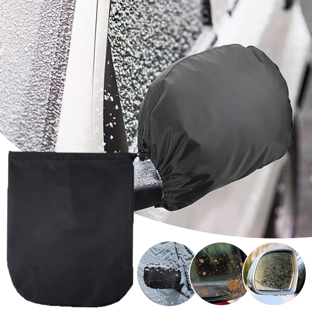 1Pair Rearview Mirror Snow Cover Winter Left and Right Side Mirror Protector Oxford Cloth Snow Freeze Dust Cover Car Accessories