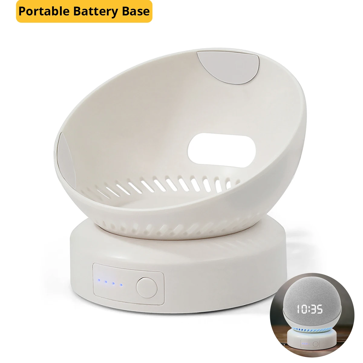 

Battery Base for Echo Dot (5th & 4th) Portable Rechargeable External Battery for Smart Alexa Speaker