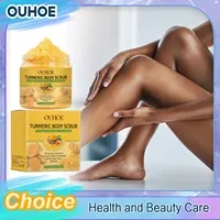 Turmeric Body Scrub for Women Men Lightening Exfoliate Remove Dead Skin Pore Cleansing Dark Inner Moisturising Smooth Skin Care 1