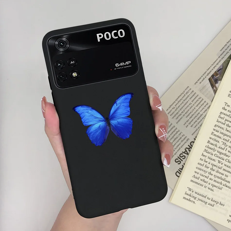 Charming Heart & Butterfly Floral Soft Silicone Matte Protective Phone Case